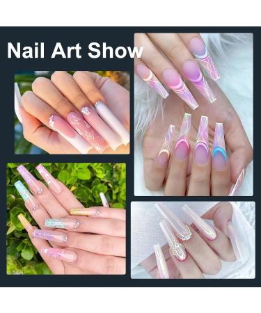 480 Pieces Extra Long C-Curve Nail Tips Extra Long U shape Curve Nail Tips XL Transparent Acrylic Nail Tips Half Cap False Nail Tips 12 Different Sizes for DIY Nails (Transparent Natural Colors) G1161397 - Buy Online on GoSupps.com