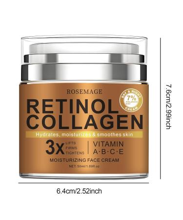 Men's Face Cream Moisturizer - Anti-Aging Cream For Men Collagen Retinol & Hyaluronic Acid - Day & Night - Facial Skin Care- Anti Wrinkle - Buy Online on GoSupps.com
