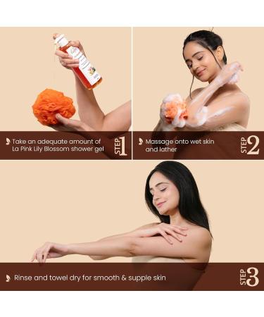 Lily Blossom Shower Gel | Soothing White Haldi & Flower Extracts | 100% Microplastic Free | Calming Skin | 250 ML - International Shipping Available - Buy Online on GoSupps.com