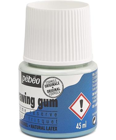 Pebeo Easy Peel Liquid Latex Masking Fluid for Ink, Watercolor & Gouache - 45ml Bottle with Natural Brushes - Fine Arts Supplies - Buy Online on GoSupps.com