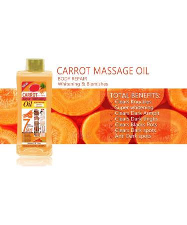 Brightening Oil Vitamin E Body Oil Body Whitening Oil Brightening Skin Papaya Super Whitening Oil Turmeric Oil Rose Oil For Lightening Dark Skin (Carrot 200 ml) - Buy Online on GoSupps.com