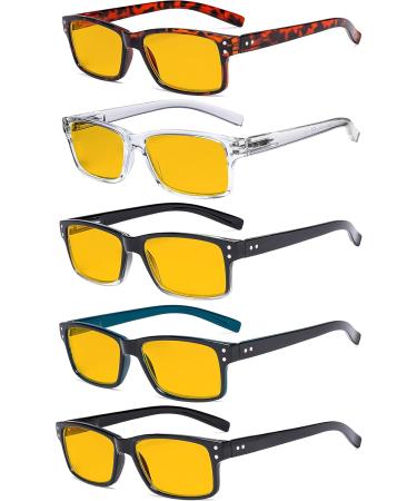 Eyekepper 5-Pack Classic Spring Hinge Reading Glasses - 1.0 Diopters Blue Light Blocking Sun Reading Glasses - Buy Online on GoSupps.com