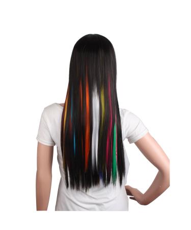 MapofBeauty 20 Clip-in Straight Hair Extension Hair Piece - White | High Quality Synthetic Hair | Easy to Style and Maintain - Buy Online on GoSupps.com