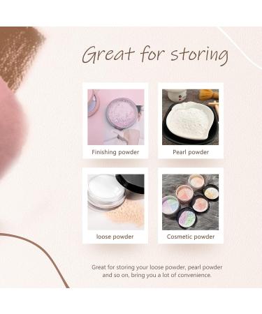 Mobestech Refillable Loose Powder Container with Brush | Acrylic Makeup Jar for Women and Girls - Buy Online on GoSupps.com
