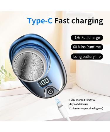 Portable Mini Shaver - USB Rechargeable Waterproof Electric Shaver for Men | Ideal Gift for Travel & Car - Electroplated Gradient Blue - Buy Online on GoSupps.com