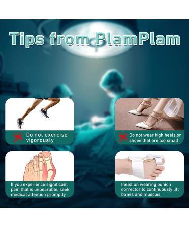 PlamPlam Bunion Corrector Kit - 2 Pack Night Toe Straightener + 4 Pack Daily Toe Spacers for Men and Women - Orthopedic Pain Relief and Toe Alignment Set - Buy Online on GoSupps.com