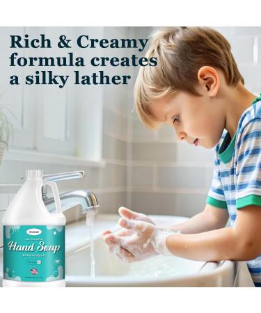 Antibacterial Liquid Gel Hand Soap - pH Balanced - Aloe Vera - White Tea Scent - Rich & Creamy Gently on Skin -Made in USA - Bulk liquid Refill Jug 128 oz 1 gallon - Buy Online on GoSupps.com