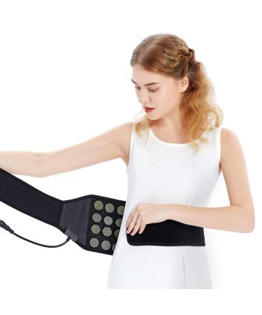 UTK heating belt heating cushion 20 jade infrared heating pillows heating pillows with automatic switch-off for back/stomach/loins EMF-free smart controller with memory function 1 piece (1 Pack)