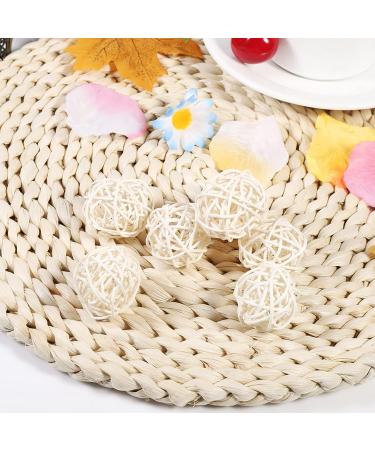 20 Decorative Rattan Balls - Small Pink & White Willow Ornaments for Bowls Wedding & Christmas Decor - Ideal Bowl Fillers & Pet Toys - Buy Online on GoSupps.com