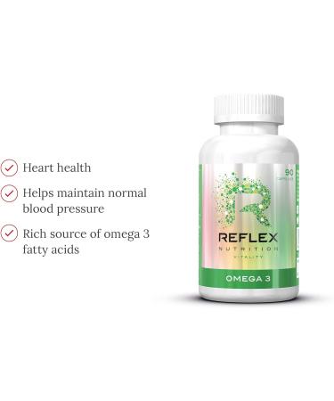 Reflex Nutrition Omega 3 Supplement Capsules 1000mg (90 Caps) EPA 330mg DHA 220mg - Buy Online on GoSupps.com