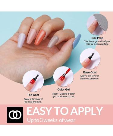 25pc Gel Nail Polish Set Nude Colours with No-Wipe Top Coat Matte Top Coat Base Coat - Soak Off UV Manicure + Pedicure Gift Set Starter Kit for DIY Nail Art + Salon Use Rain On My Parade - Buy Online on GoSupps.com