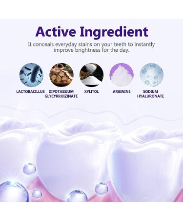 Lila Toothpaste for Whitening | 50ml Purple Color Corrector Foam | Stain Removal Kit for Brighter Smile - Buy Online on GoSupps.com