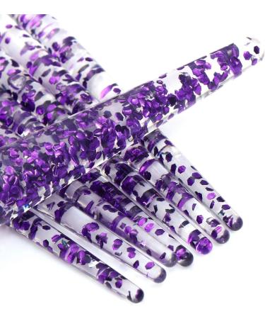 10 Pieces Crystal Glitter Makeup Brushes Premium Synthetic Fiber Makeup Brush for Foundation Powder Concealers Blush and Eyeshadow (Purple) - Buy Online on GoSupps.com