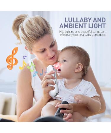 Electric Nasal Aspirator for Baby - Rechargeable with 3 Silicone Heads | 5-Gear Adjustable Suction | Baby Nose Sucker for Toddlers with Music and Light Soothing Function - Buy Online on GoSupps.com