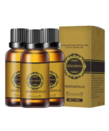 Hocossy abdominal drainage ginger oil massage oil for lymphatic drainage natural Gua Sha massage oil Belly Drainage Ginger Oil - Relax Essential Oils 10ml 3PCs