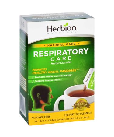 2 Pack of Herbion Naturals Respiratory Care - Natural Care - Herbal Granules - 10 Packets - Gluten Free-Dairy Free - Wheat Free-