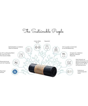 TSP Heavy Load Garbage Bags 120L | 100% Recycled Material | Tearproof & Blue Angel Certified | 15-Pack - Ideal for Renovation & Commercial Waste - Buy Online on GoSupps.com