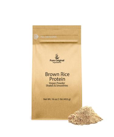 PURE ORIGINAL INGREDIENTS Brown Rice Vegan Protein Powder (1 lb) Sprouted Brown Rice, Gluten Free, Shakes & Smoothies 1 Pound - Buy Online on GoSupps.com