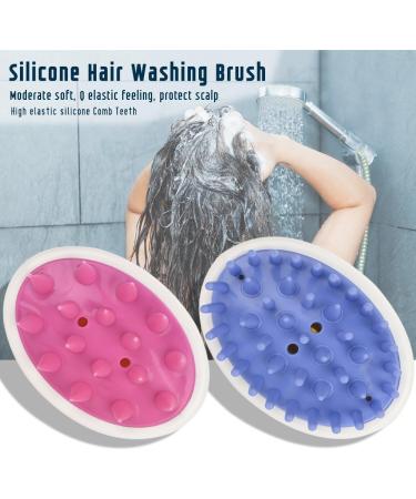Buy Purple Scalp Massage Device - Anti-Slide Silicone Hair Brush for Scalp Care & Pet Grooming | International Shipping Available - Buy Online on GoSupps.com