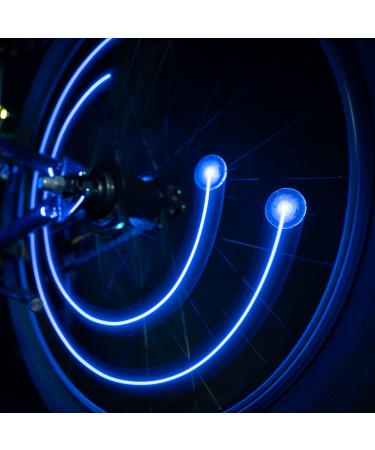 Brightz LED Bike Tire Lights (Orbit 2-Pack Blue) Bike Wheel Lights for Kids Christmas Xmas Gift Stocking Stuffer for Boys Girls Mom Dad Son Daughter Kids Ages 5 6 7 8 9 10 11 12 13 14 Years Old