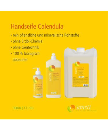 Sonett Calendula Hand Soap 1L - Eco-Friendly Natural Ingredients Ideal for Sensitive Skin - International Shipping Available - Buy Online on GoSupps.com