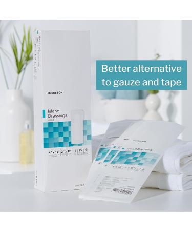 McKesson Island Dressings 4 x 14 Sterile Pad - 25 Count Pack - Buy Online on GoSupps.com