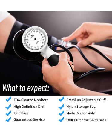 LUANERL Manual Blood Pressure Cuff Adult 9-21 Inches (22-53CM) (Large/XL) - Aneroid Sphygmomanometer with Comfort Cuff for Clinical or Home Use - Buy Online on GoSupps.com