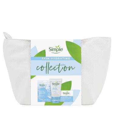 Simple Skin Hydrating Collection Gift Set of Beauty Products with a Beauty Bag Facial Wash Sheet Mask & Moisturiser 3 piece