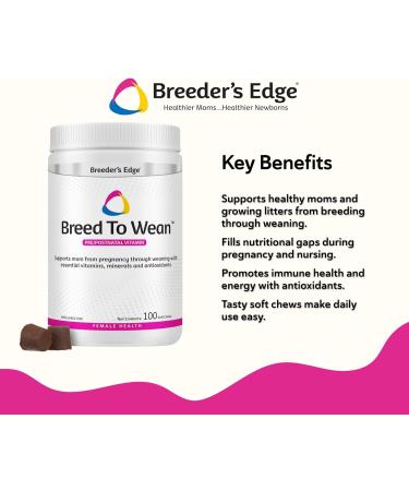 Breeder s Edge Breed to Wean Prenatal and Postnatal Multivitamin for Dogs & Cats Supports Pregnant & Nursing Moms Supplement Provides Antioxidants Vitamins & Minerals 100ct for Medium & Large Dogs 100ct Medium & Large Dog - Buy Online on GoSupps.com