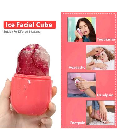 Silicone Ice Roller for Face - Skin Care Facial Tool for Icing - Pink - Buy Online on GoSupps.com