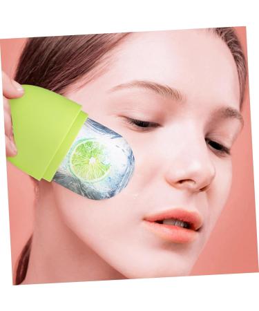 Silicone Face Ice Tray & Ice Roller | Skin Care Tool for Face Massage | Dropship Face Icing Roller Set 11.5x7cm Green - Buy Online on GoSupps.com
