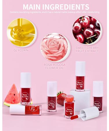 LYSdefeu Lip Tint Stain Set3 Colors Mini Liquid Lipstick Moisturizing Light and Soft Lip Gloss Water Resistant Long Lasting Nonstick Cup Lips Cheeks Makeup for Womens Day Mothers Day 3+4+6 - Buy Online on GoSupps.com