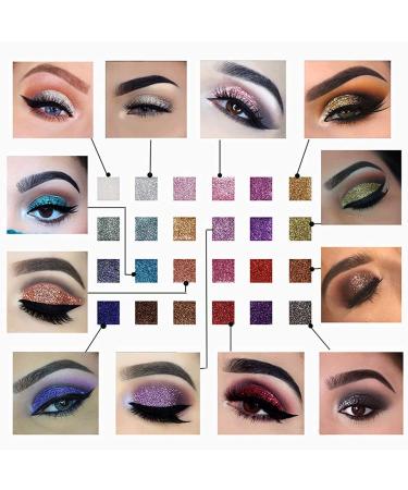 UIFCB Glitter Eyeshadow Palette - 10 Sparkling Colors | Highly Pigmented & Long Lasting Makeup Set | Gold - Buy Online on GoSupps.com