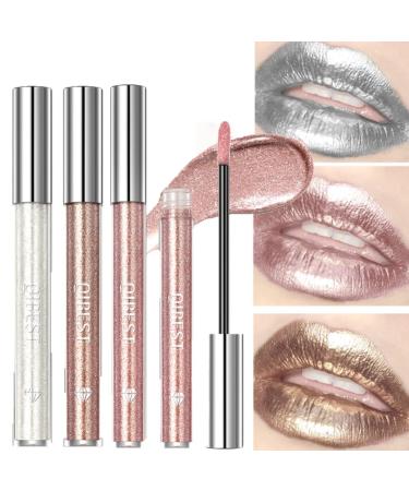 Shop Karlor 6-Pack Metallic Lipstick Set | Glitz & Glam Liquid Lip Gloss - International Shipping - Buy Online on GoSupps.com