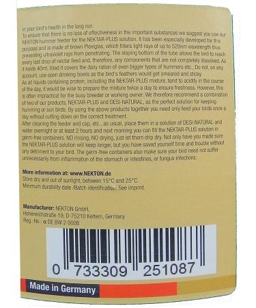 Nekton Nektar Plus - Large Size 1 Pack (20g x 3) | Premium Bird Nectar for Optimal Nutrition | International Shipping Available - Buy Online on GoSupps.com