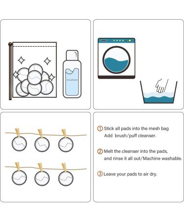 Teamoy Washable Makeup Remover Pads - 12 Pack Reusable Cotton Rounds for Women with Laundry Bag | Eco-Friendly Jungle Design - Buy Online on GoSupps.com