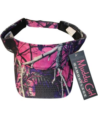 Muddy Girl Pink Camo Visor Cap - Women's Hat with Wicking Sweatband - Buy Online on GoSupps.com