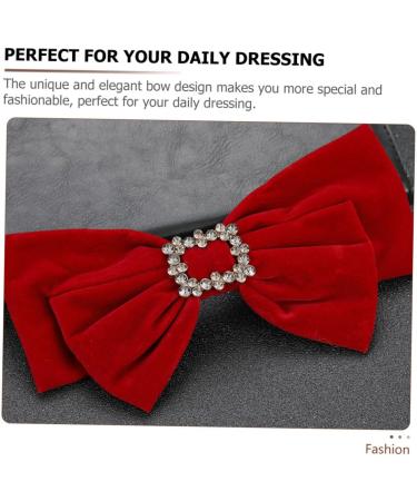 FRCOLOR Accessories accessories pin bow barrettes for women womens clips floral bow pin Holiday Bow barrettes for girls women bow headdress clip flannel big bow Miss Big - Buy Online on GoSupps.com