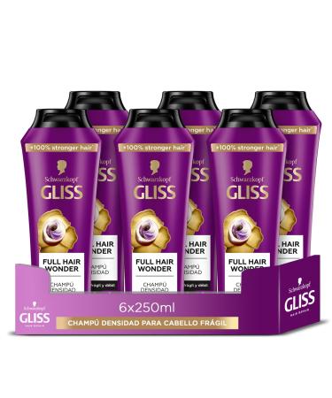 Syoss Gliss Full Hair Wonder Strengthening and Volumising Shampoo for Fine and Weak Hair Restorative Formula 250ml