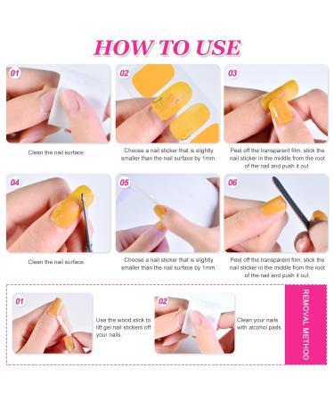 Ceboic Half Hardened UV Gel Strips - 22 Self-Adhesive French Nail Polish Stickers | Salon Quality Red Gel Nail Foils for Women & Girls | Christmas Nail Art Decoration - Buy Online on GoSupps.com