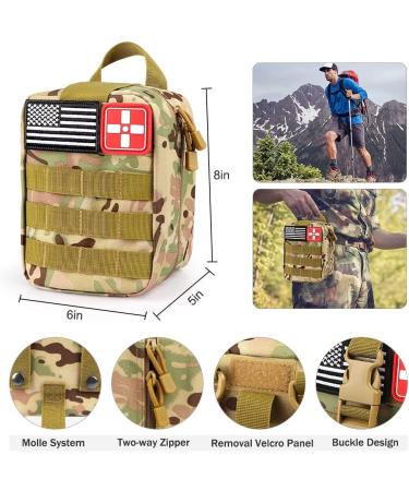 235Pcs Emergency Survival & First Aid Kit with Molle Bag - Professional Gear for Camping, Hunting, Hiking & Emergencies - Great Gift for Men - Buy Online on GoSupps.com