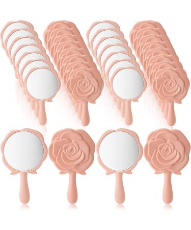 Wesiti 36 Pcs Rose Design Compact Mirrors Plastic Compact Mirrors Portable Makeup Mirror Rose Handheld Mirrors Small Hand Mirror with Handle for Women Men Girls Travel Wedding Pink Party Favors Gifts - Buy Online on GoSupps.com