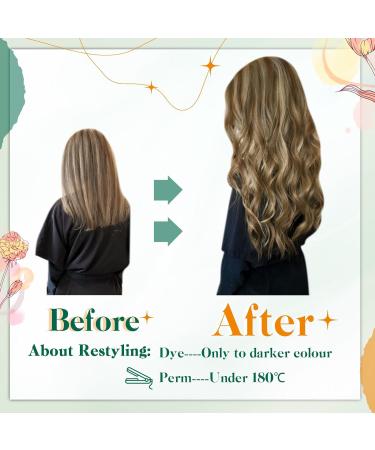 Easyouth Highlight Brown & Honey Blonde Wire Human Hair Extensions - 16 Inch 80g - Buy Online on GoSupps.com