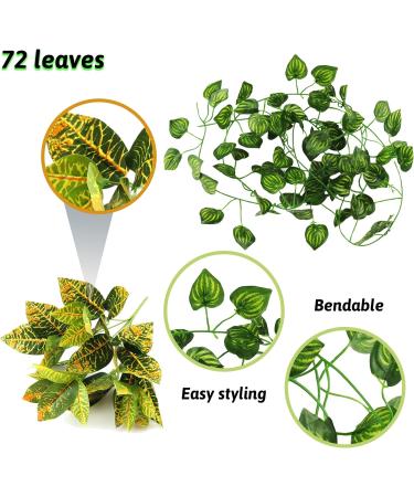 Shop Art Plant Hanging Terrarium Accessories | Quozio Artificial Plants for Reptiles - Ideal for Lizards Snakes & Iguanas - Buy Online on GoSupps.com