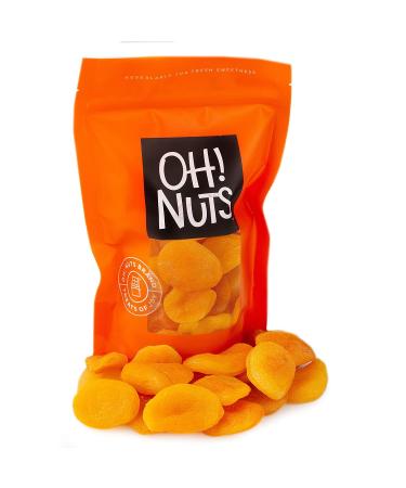 Oh! Nuts Dried Turkish Apricots - 2 LB Bulk | Fresh Dehydrated Natural Apricots, Sundried Unsweetened Dried Fruit for Snacking & Baking | No Sugar Added, All Natural, Non-GMO, Gluten-Free Turkish Apricots 2 Pound (Pack of 1)