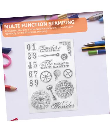 Lurrose Postage Stamps Scrapbook Embellishments Clear Stamp Block Mailing Stamps Silicone Stamps Seal Fine - Buy Online on GoSupps.com