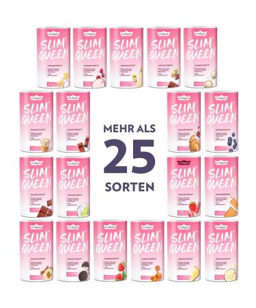 Gymqueen Slim Queen Weight Loss Shake 2x420g - Delicious Peach Maracuja Diet Shake for Easy Weight Loss | 250 kcal per Serving | Nutrient-Rich Meal Set - Buy Online on GoSupps.com