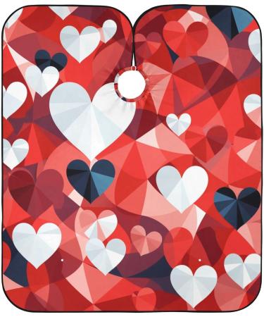 Waterproof Barber Cape - Valentine's Day Heart & Cheetah Haircut Bib for Men | Unisex Hair Cutting Cape - Buy Online on GoSupps.com