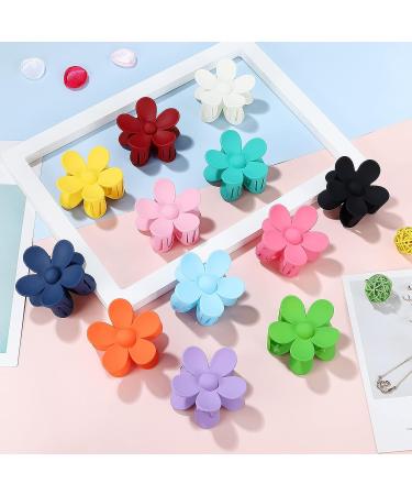 Tyfthui 12-Piece Flower Hair Claw Clips - Large Daisy Matte Hair Clips for Women & Girls - Non-Slip Strong Hold Barrettes in Color A - Buy Online on GoSupps.com