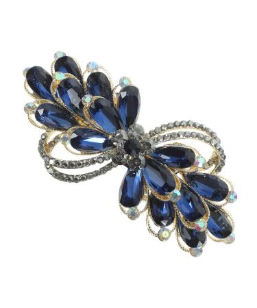FRCOLOR Rhinestone Hair Clip Sparkly Hair Bling Hair Clips Wedding Hair Clip French Hair Clips for Women Side Clips for Women Claw Clip with Bow Ponytail Alloy Miss Crystal Accessories